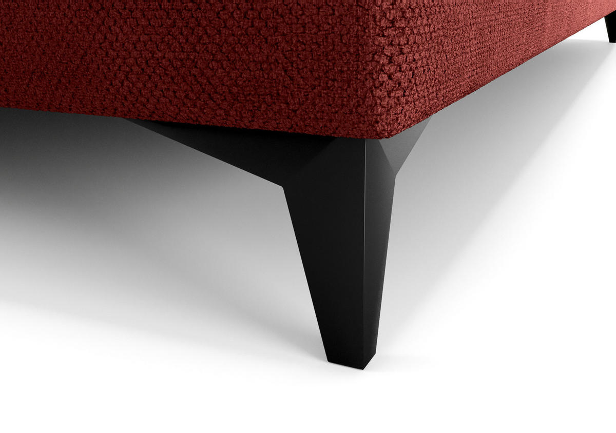 BOXBETT ONO mit Matratze H3, Bonell und Topper 180x200 CURIO 57 - Rot, Textil (180/200cm) - Bedante