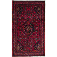 ORIENTTEPPICH handgeknüpft Assadabad Rot 221/127 cm Schurwolle - Rot, Textil (127/221cm) - Looma