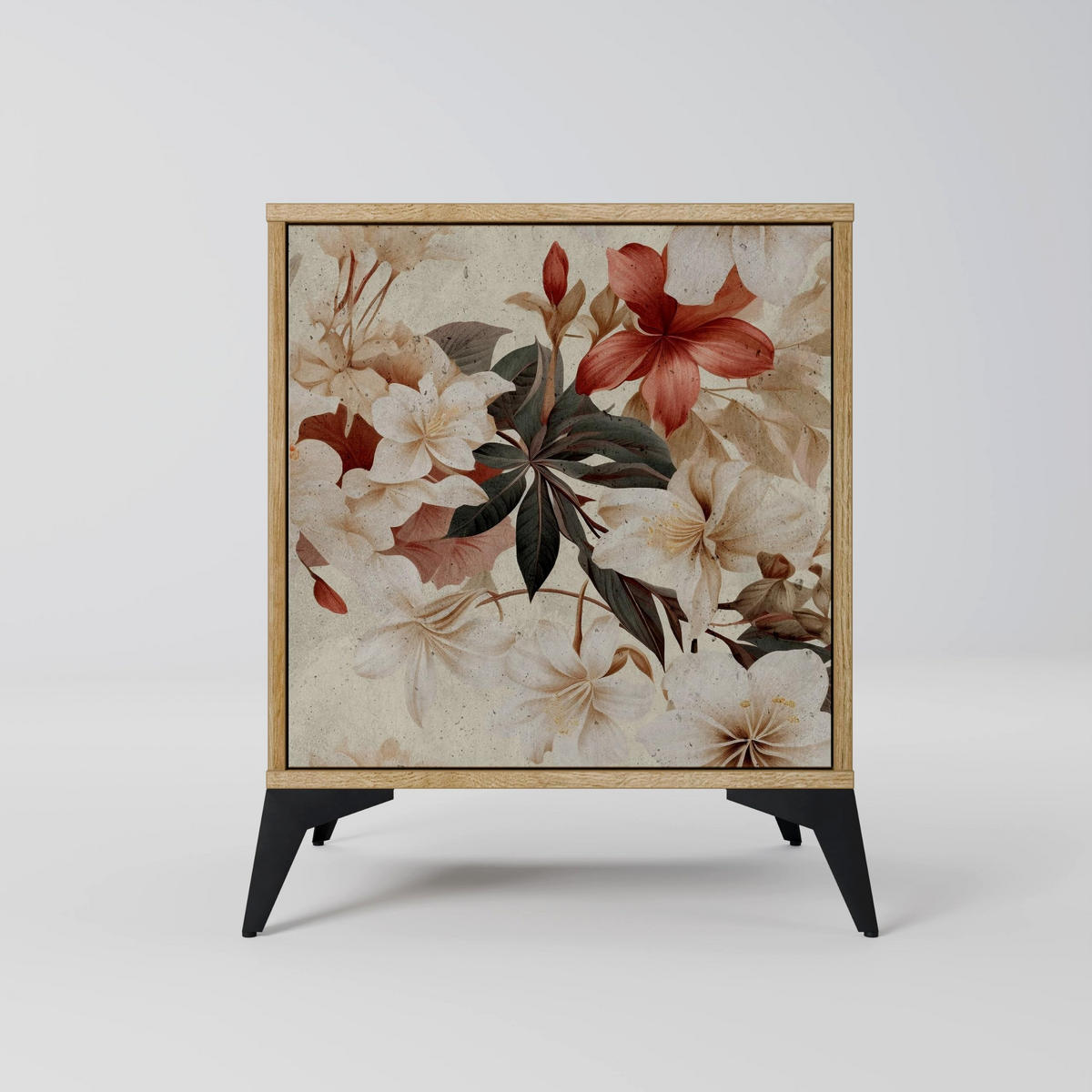SIDEBOARD PETAL HARMONY, Eichefarben, 57,5x42x57,5 cm, Ohne Füße - Eichefarben/Multicolor, Holzwerkstoff (57.5/57.5/42cm) - SpaceRebels