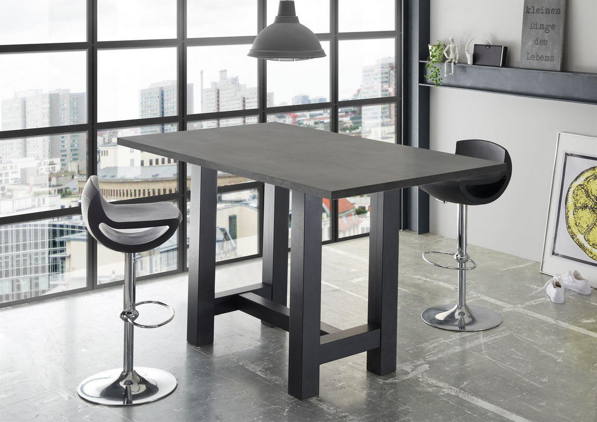 STEHTISCH Essa 2 140 x 70 x 105 aus Holzwerkstoff Graphit - Grau, Holz (70/105/140cm) - 58aufmkessel