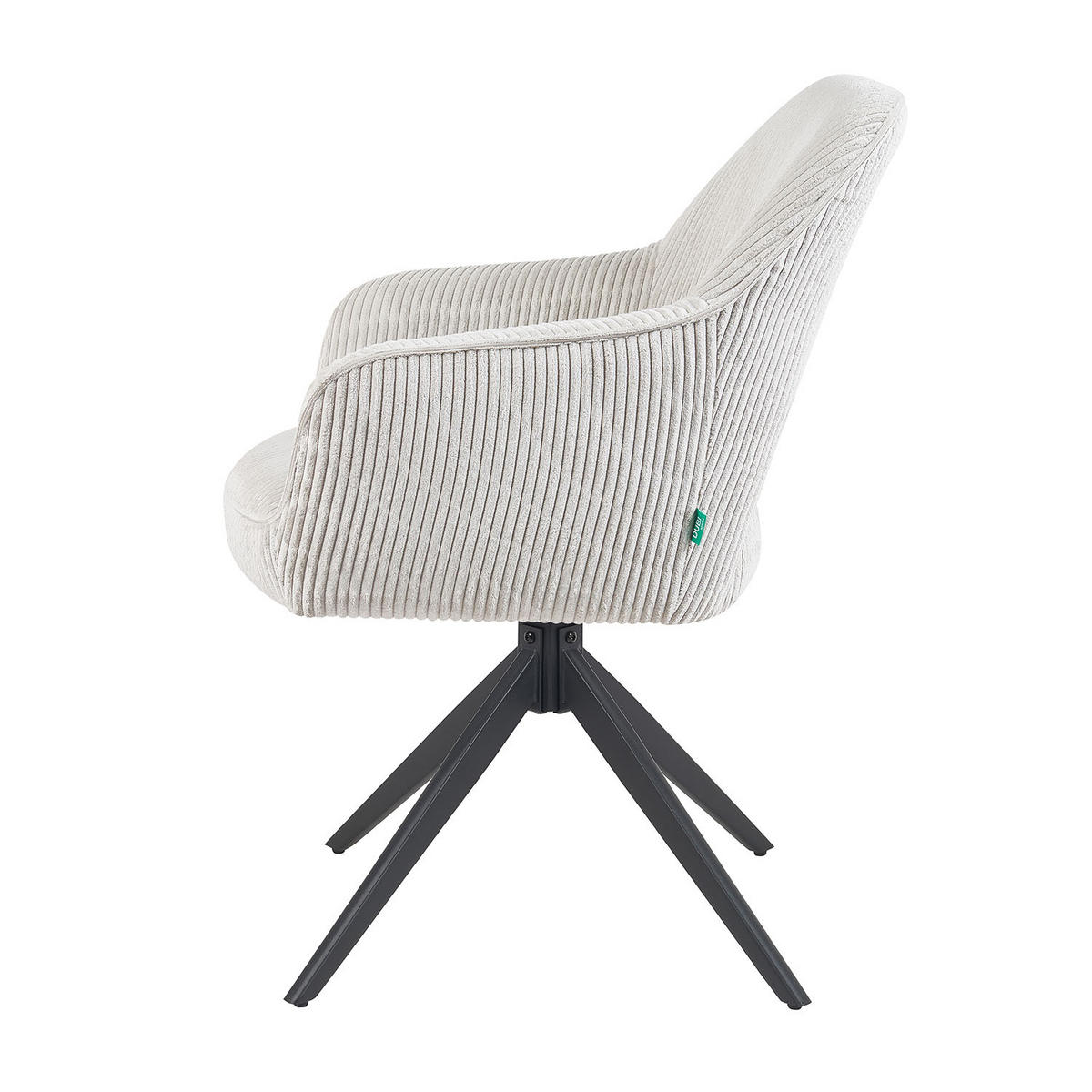 DREHSTUHL Mika-Nils - Hellgrau/Schwarz, Textil/Metall (60/87/65cm) - DUBI Möbel