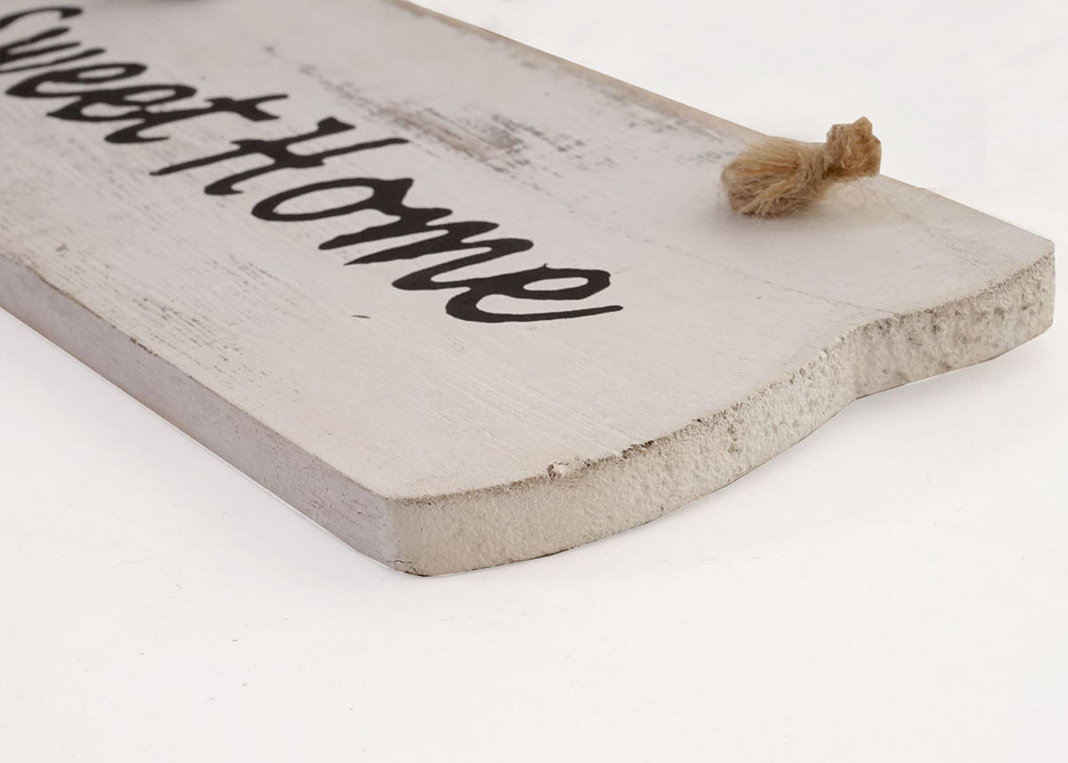 WANDSCHILD MY OWN PLACE SHABBY-LOOK Reinweiß - Weiß, Holz (25/10/1cm) - MCW