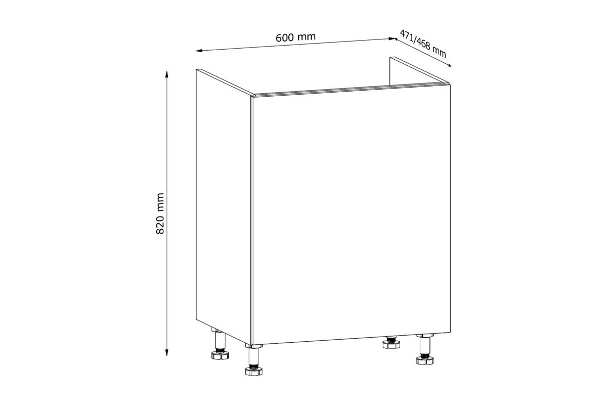 SPÜLENSCHRANK 60 cm – Nexa D60Z P/L – Beige - Beige, Holzwerkstoff (60/82/47cm) - ROYAL24_MARKT