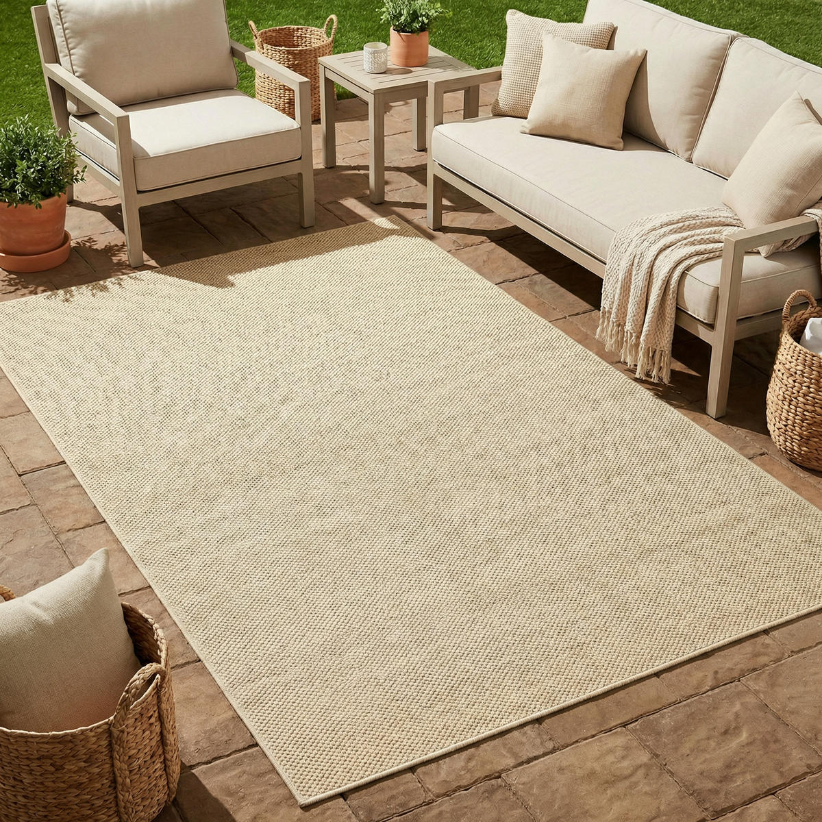 TEPPICH CALMA beige modern 80/150 cm - Beige, Textil (80/150cm) - Tapiso
