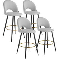 BARSTUHL Sachel,49 x 58 x 110 cm, Belastbarkeit 120 kg,hellgrau/schwarz - Hellgrau/Schwarz, Kunststoff (49/110/58cm) - tectake