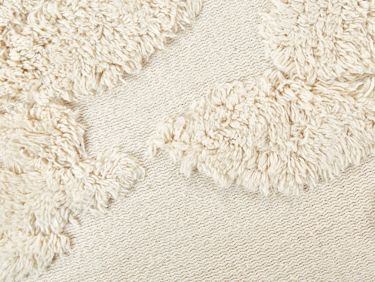 POUF Multan 45/45/45 cm - Beige, Naturmaterialien/Textil (45/45/45cm) - Beliani