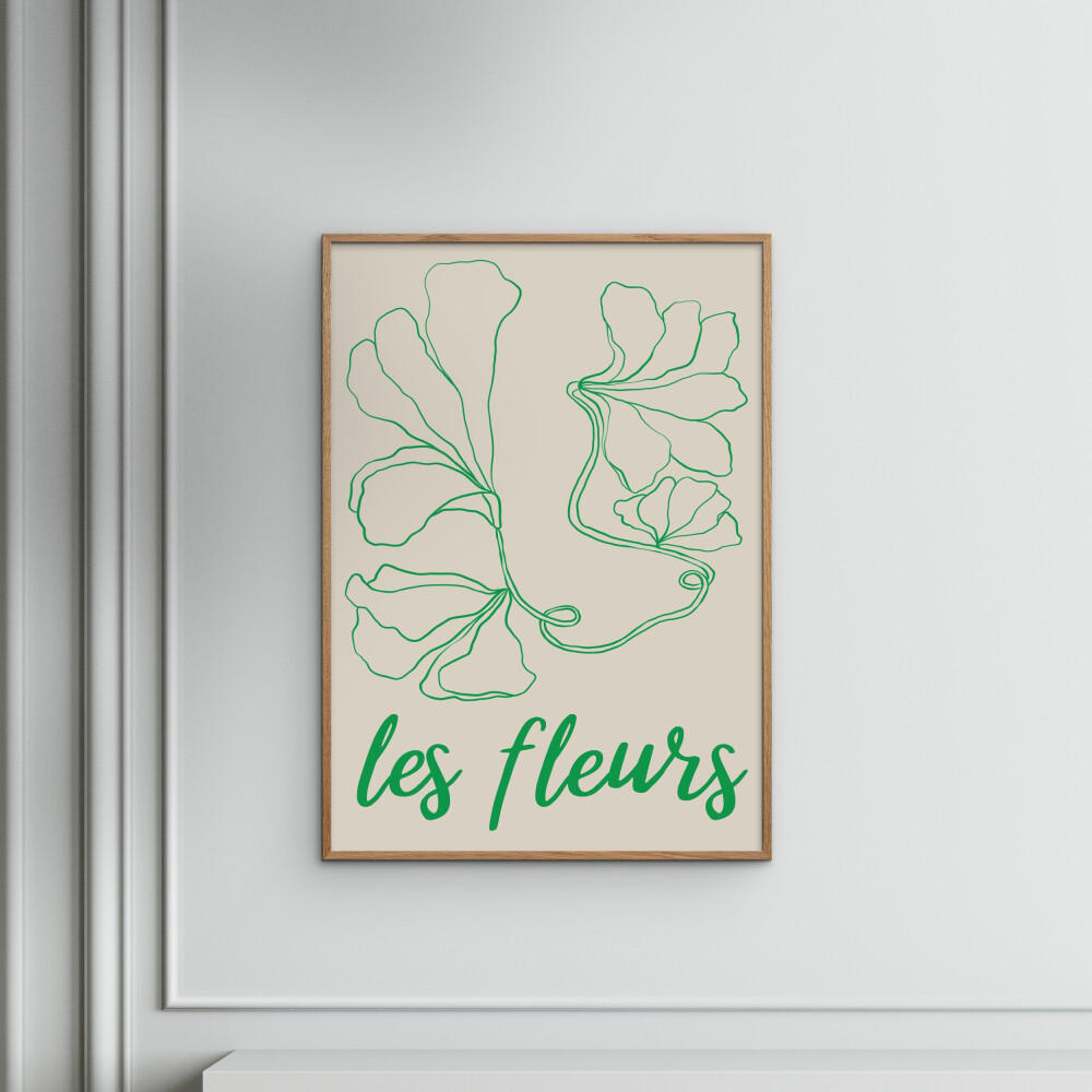POSTER Affordable Art Prints - Abstract Fleurs - Grün, Papier (30/2/40cm) - Poster&Frame