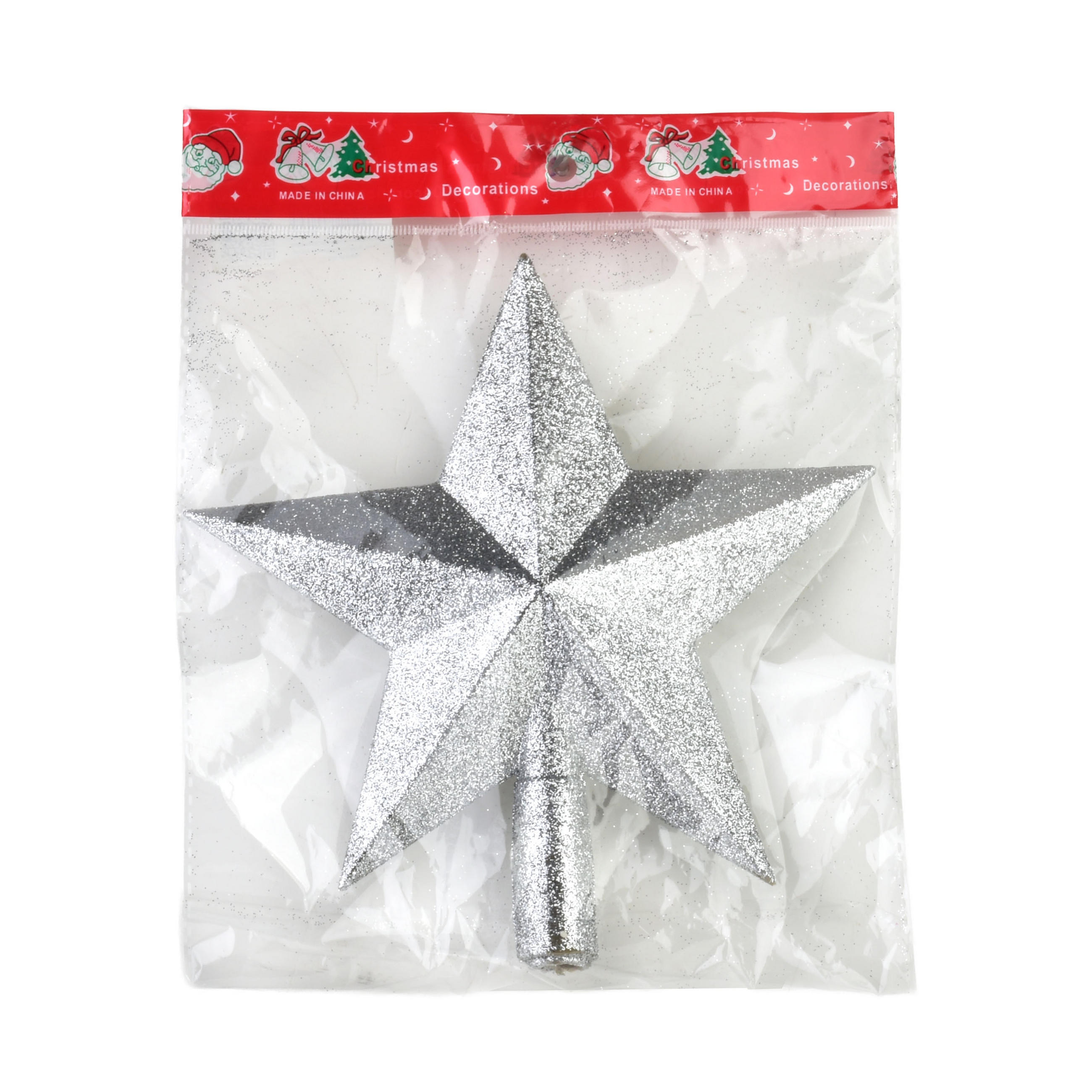 CHRISTBAUMSPITZE Santa Lila Silber 19x19x20 cm Kunststoff - Silberfarben, Kunststoff (20cm) - Mondex