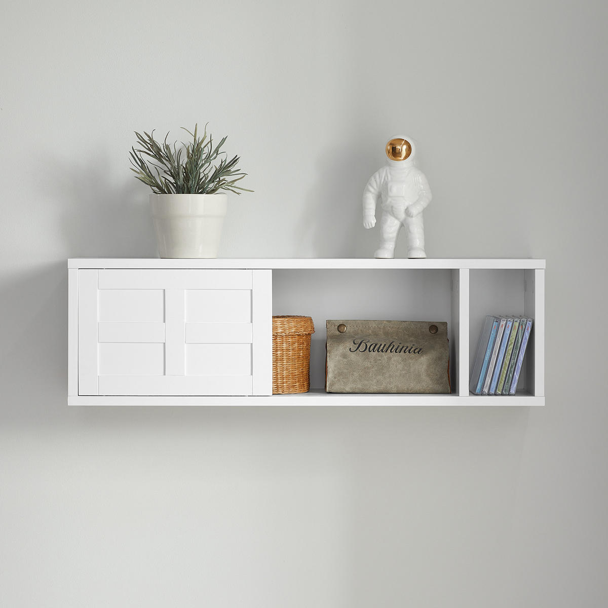 WANDGARDEROBE Weiß - Weiß, Holzwerkstoff (75/23/20cm) - SoBuy
