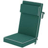 SESSELAUFLAGEN aus Polyester 120x47x9,5 cm in Grün mit Kopfstütze - Grün, Textil (47/9.5/120cm) - Modfu