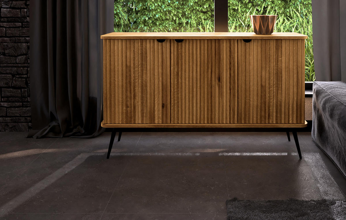 KOMMODE LINA Wildeiche - Wildeiche, Holz (144/87/46cm) - byoak