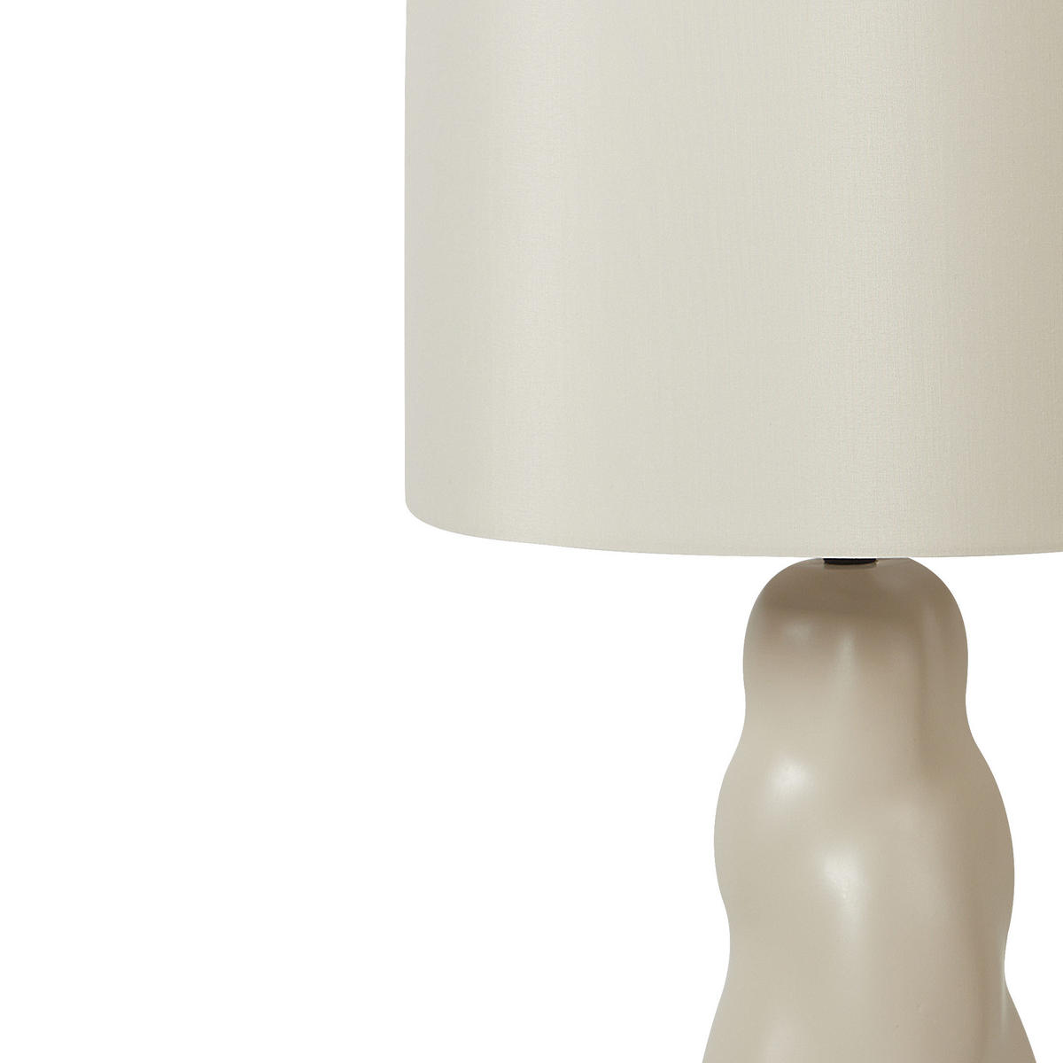 TISCHLAMPE Beige Vilar - Beige, Keramik (30/30/51cm) - Beliani