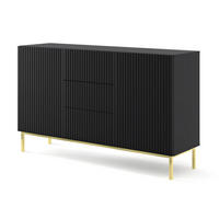 SIDEBOARD SCHWARZ - Goldfarben/Schwarz, Holzwerkstoff (150/89/42cm) - FURNLUX