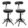 BARHOCKER 2er-Set mit Lehne Sitzhöhe 51-73cm Kunstleder Metall Schwarz höhenverstellbar - Schwarz, Kunststoff (45/101/45cm) - PROREGAL