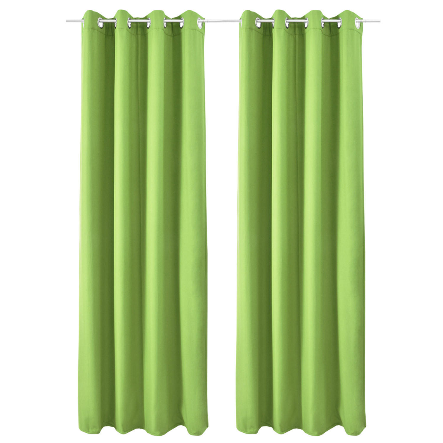 VORHANG Amelie TO mit Öse 140x245cm Grün (2tlg) - Grün, Textil (140/245/1cm) - Beautissu 