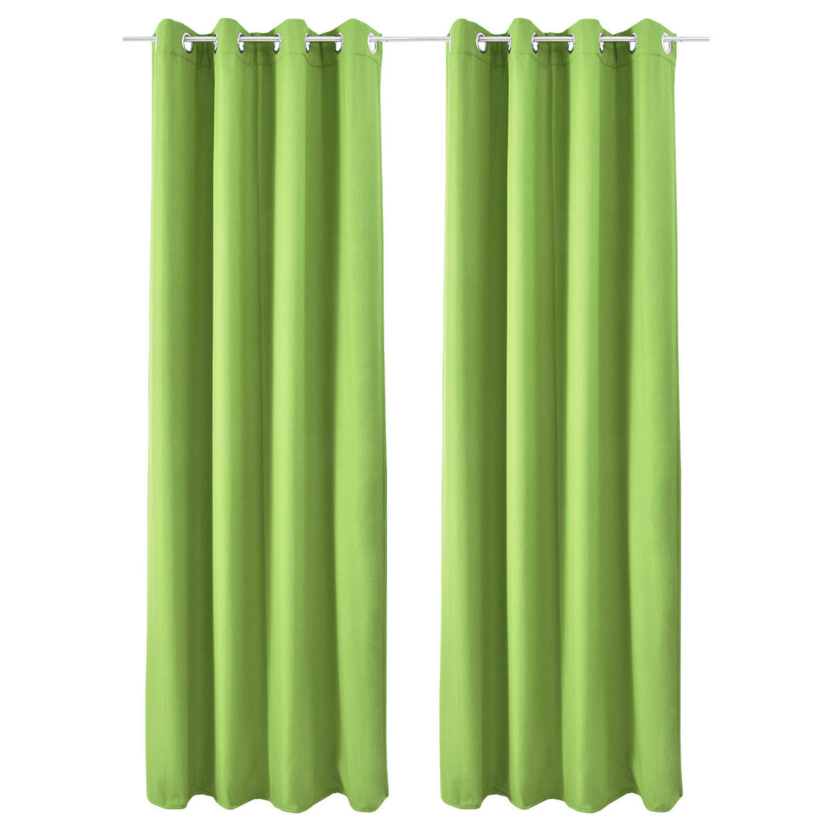VORHANG Amelie TO mit Öse 140x245cm Grün (2tlg) - Grün, Textil (140/245/1cm) - Beautissu 