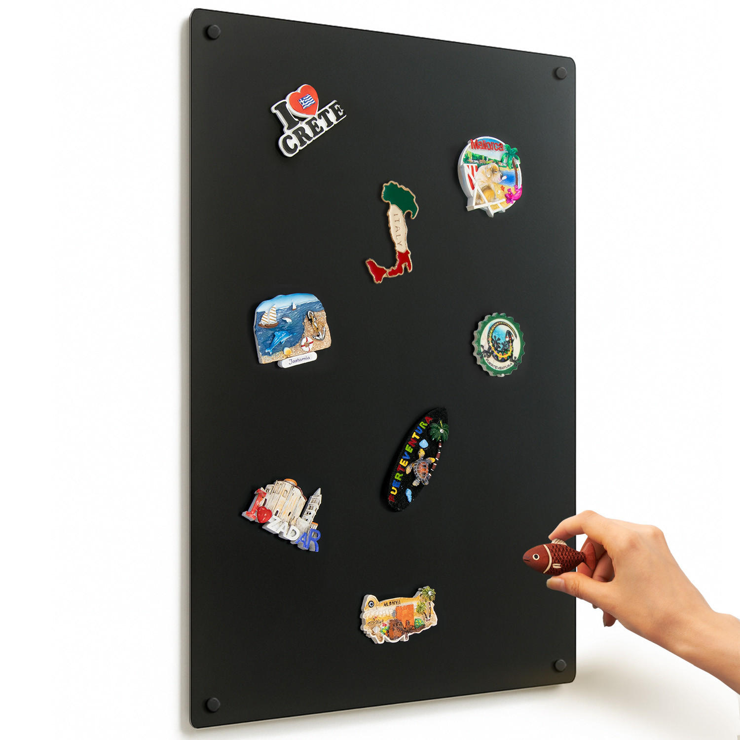 TAFEL magnetische 80x50 cm - Schwarz, Metall (50/80/0.1cm) - Wallfluent