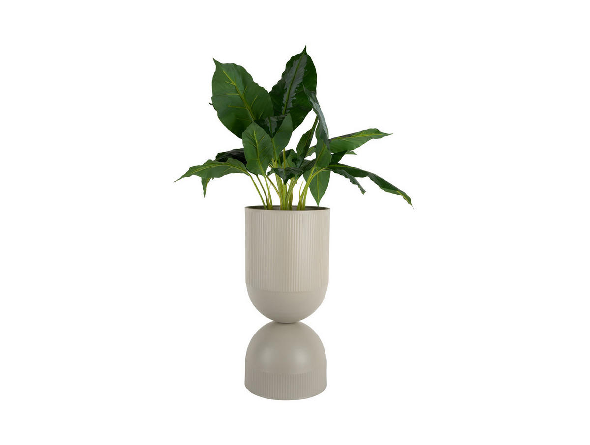 BLUMENTOPF Tonar XL Grau Ø25.5/55 cm - Grau, Metall (55cm) - Present Time