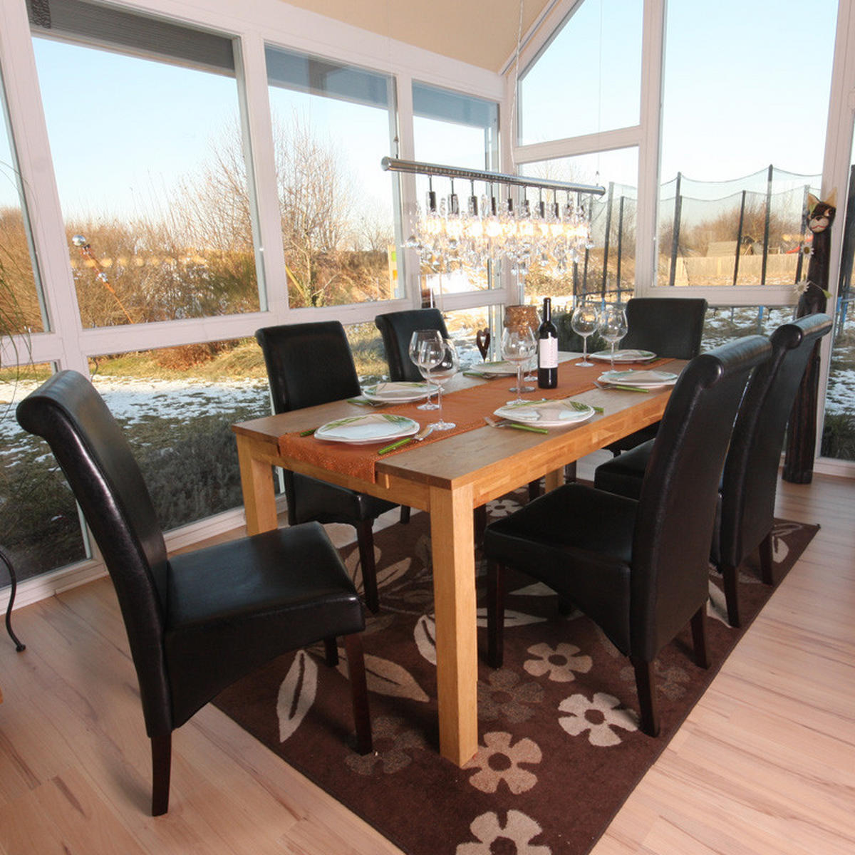 ESSZIMMERSTUHL Schwarz 6er-Set - Schwarz, Leder (46/99/50cm) - MCW