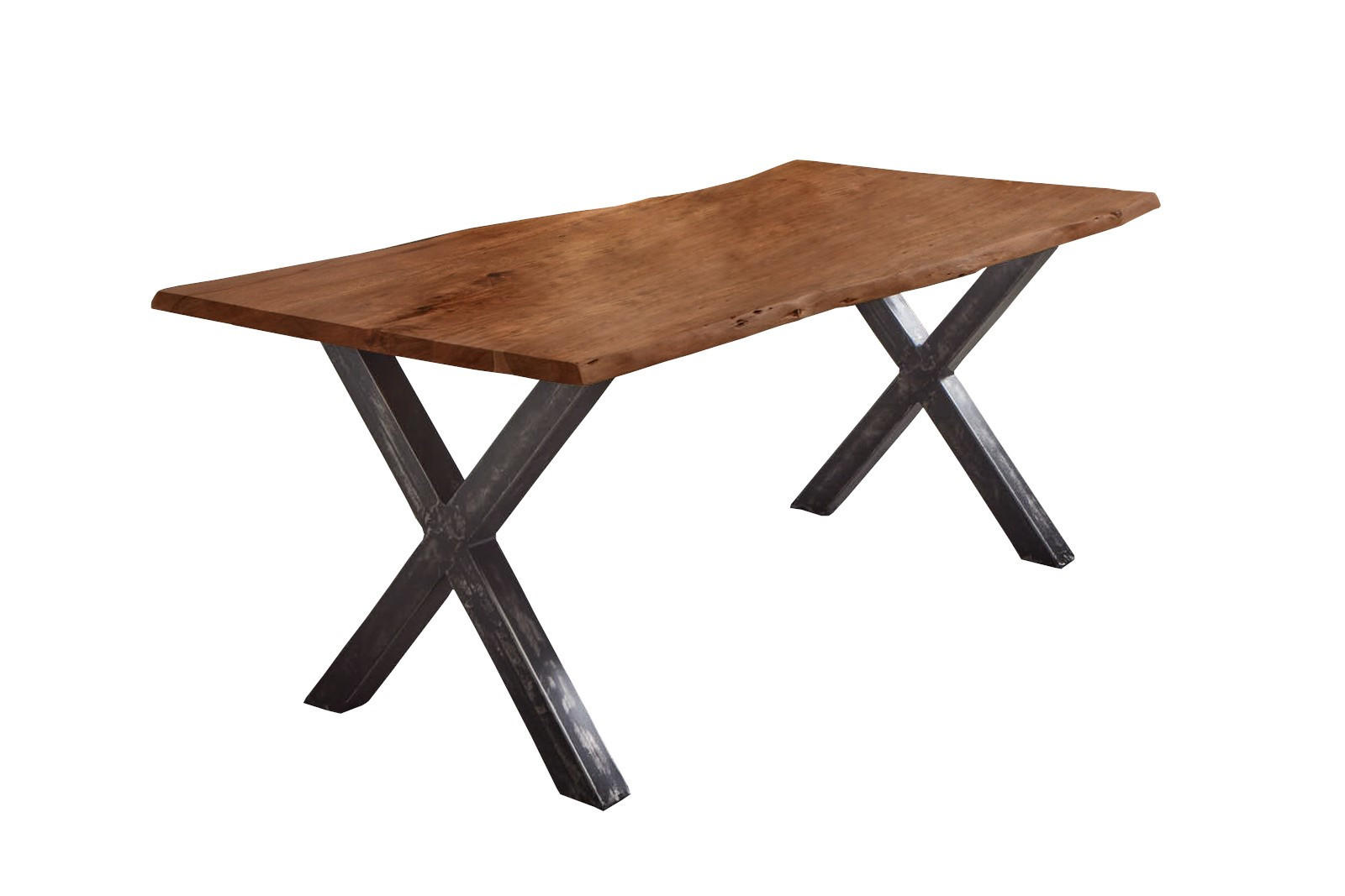 ESSTISCH FREDERIK - Schwarz/Braun, Holz/Metall (100/240/77cm) - SAM