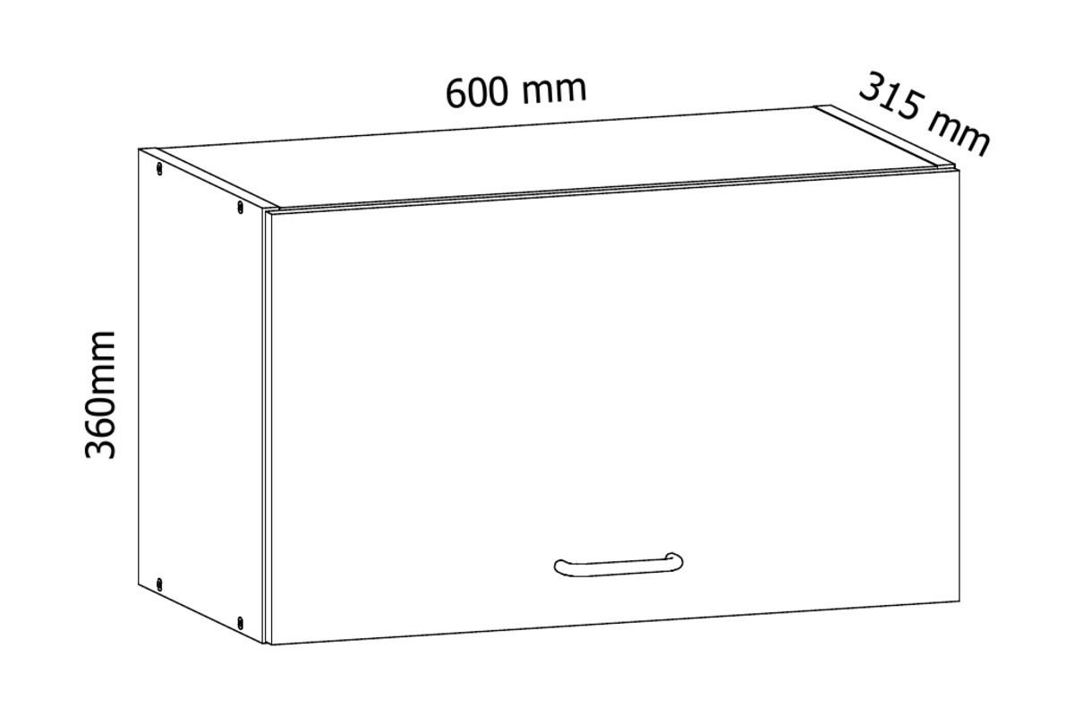 HÄNGESCHRANK G60KN – Sycylia Milano – Milano / Walnuss - Walnussfarben, Holzwerkstoff (60/36/32cm) - ROYAL24_MARKT