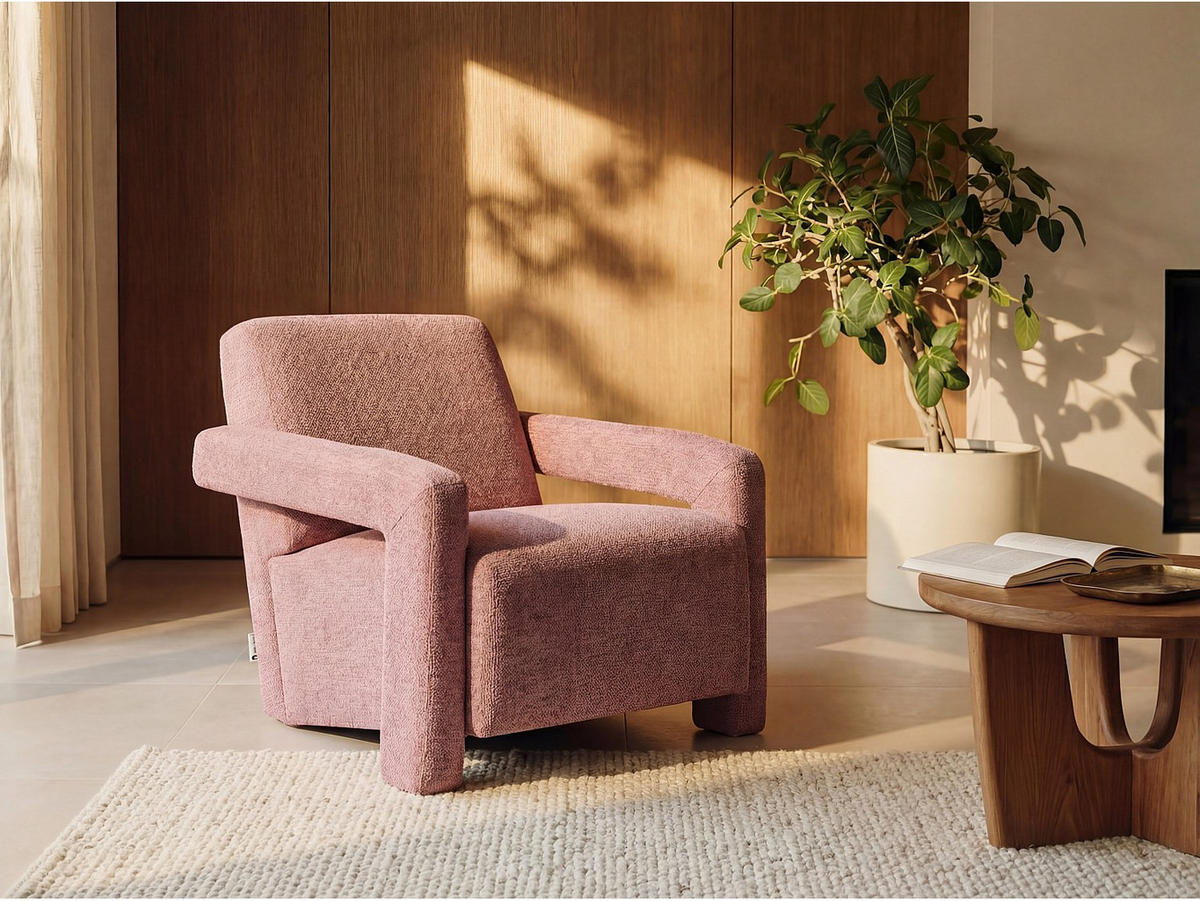 SESSEL mit gerader Rückenlehne - 1 -Sitzer - Polyester - rosa - ISPARTA - Pink, Textil (65/71/83cm) - Vente-Unique