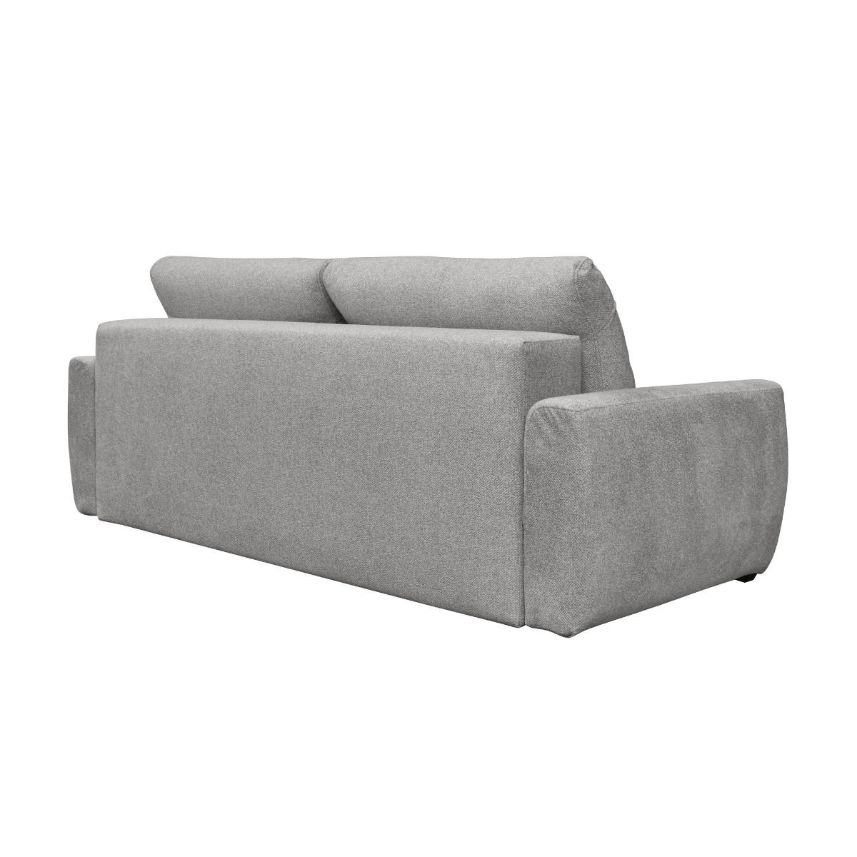 SCHLAFSOFA 3-sitzer aus stoff - alba 246/112/76 cm - Grau, Textil (112/76/202cm) - Calicosy