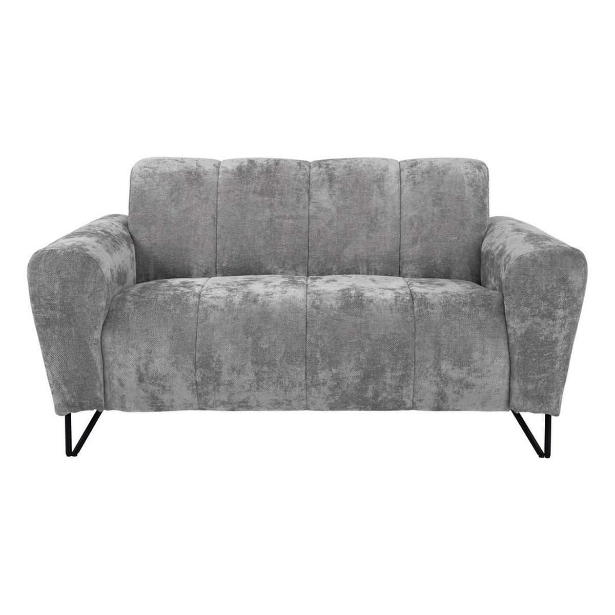 2-SITZER SOFA Volare grau - Schwarz/Grau, Textil/Metall (160/83/98cm) - Beautysofa