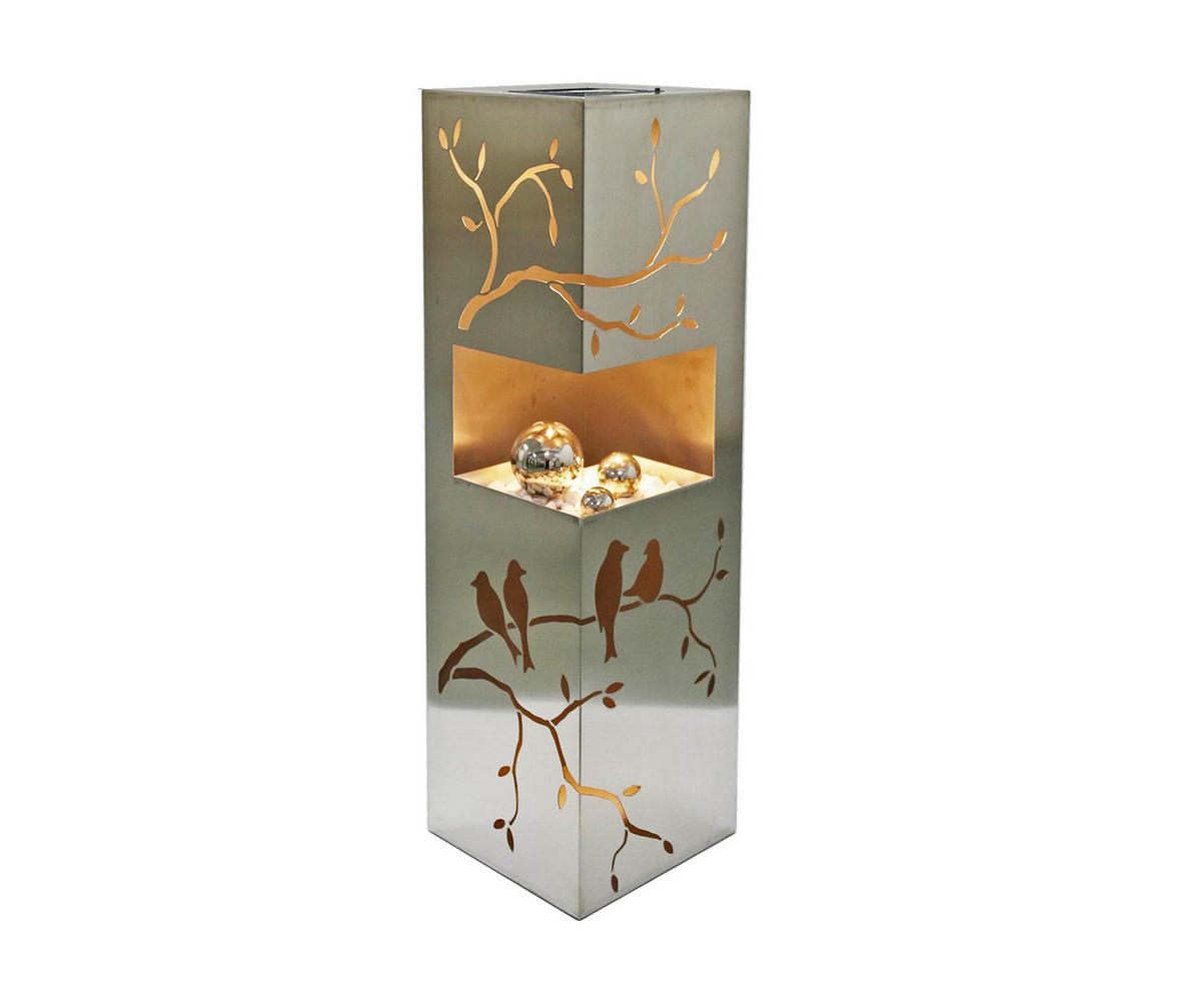 DEKOSÄULE Tours Edelstahl Silbergrau 100x25x25cm - Silberfarben, Metall (25/100/25cm) - DELUKE