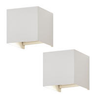 LED WANDLEUCHTE Inspiration 2er-Set - Weiß, Metall (10/10/10cm) - Nettlife