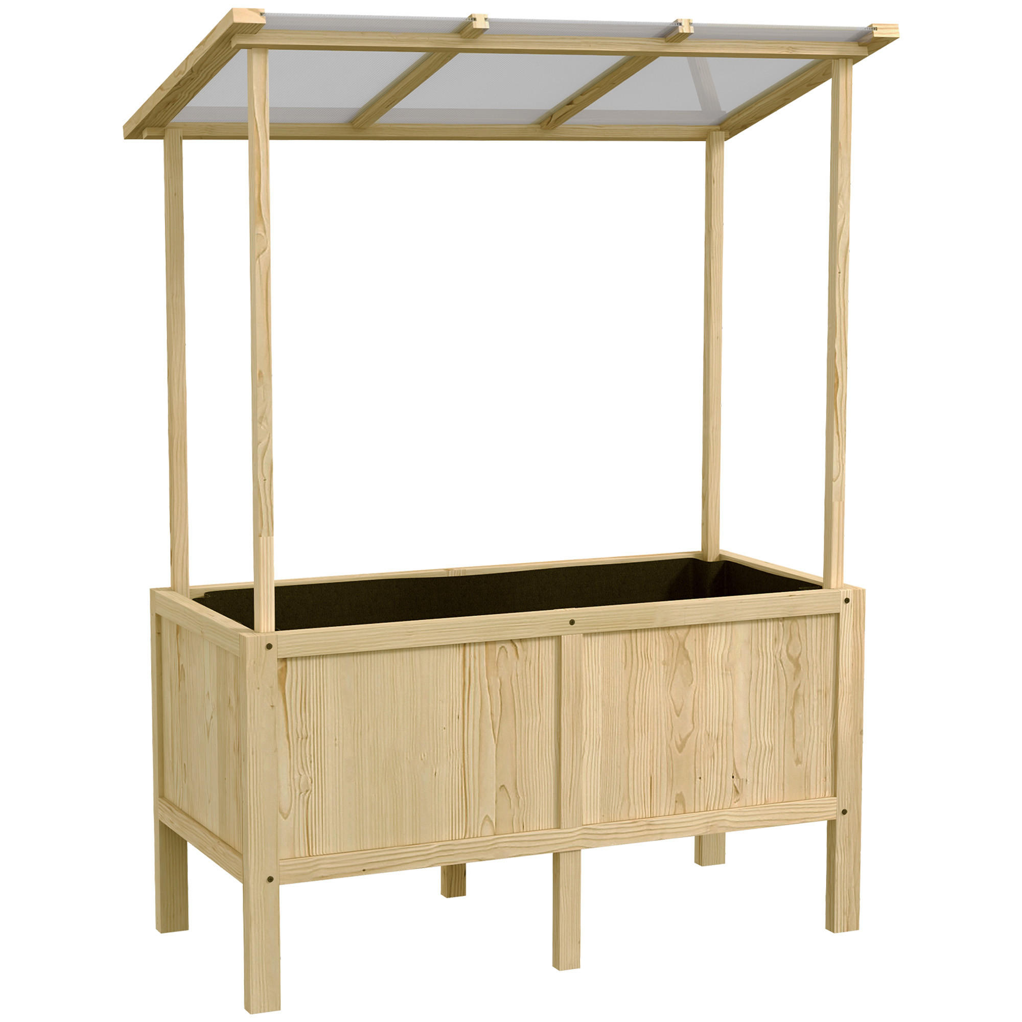 HOCHBEET, Naturholz, Tannenholz - Naturfarben, Holz (60/152/110cm) - Outsunny