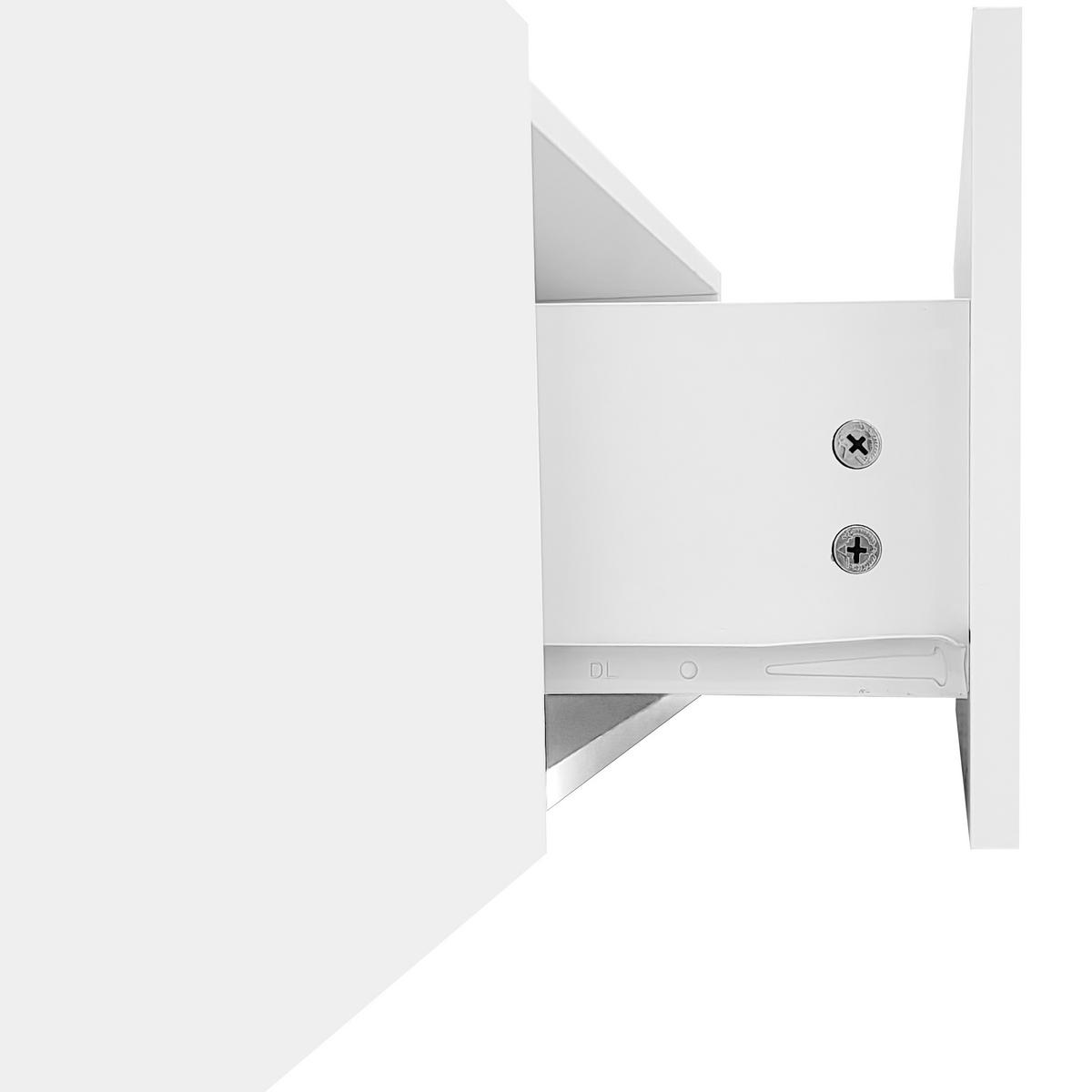 TV-SCHRANK 170/33/33,5 cm in Weiß und Holzfarbe aus Spanplatte mit LED-Beleuchtung - Weiß, Glas/Holzwerkstoff (170/33.5/33cm) - CHICFURN