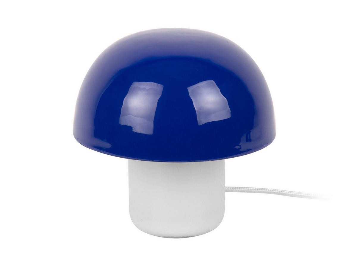 TISCHLAMPE Nuevo Mini Mushroom Blau 20/20/20 cm - Blau, Metall (20/20/20cm) - Leitmotiv