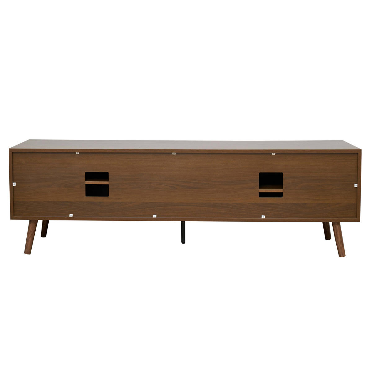 TV-SCHRANK, dunkles Holzeffekt - Braun, Holz (45/50/160cm) - Oviala