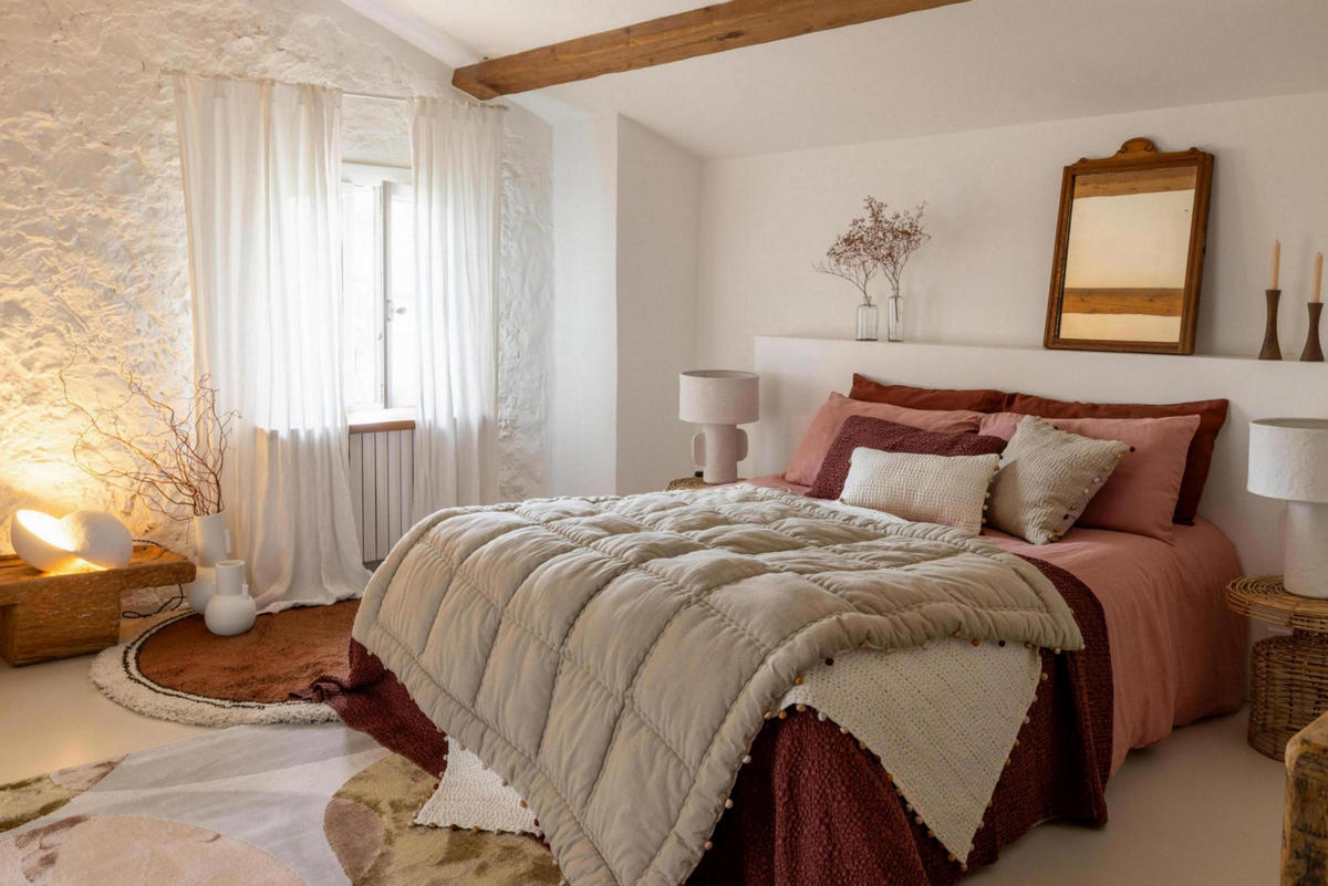 PLAID Tana tabakfarben 140 x 200 cm - Mokka, Textil (140/200cm) - Vivaraise