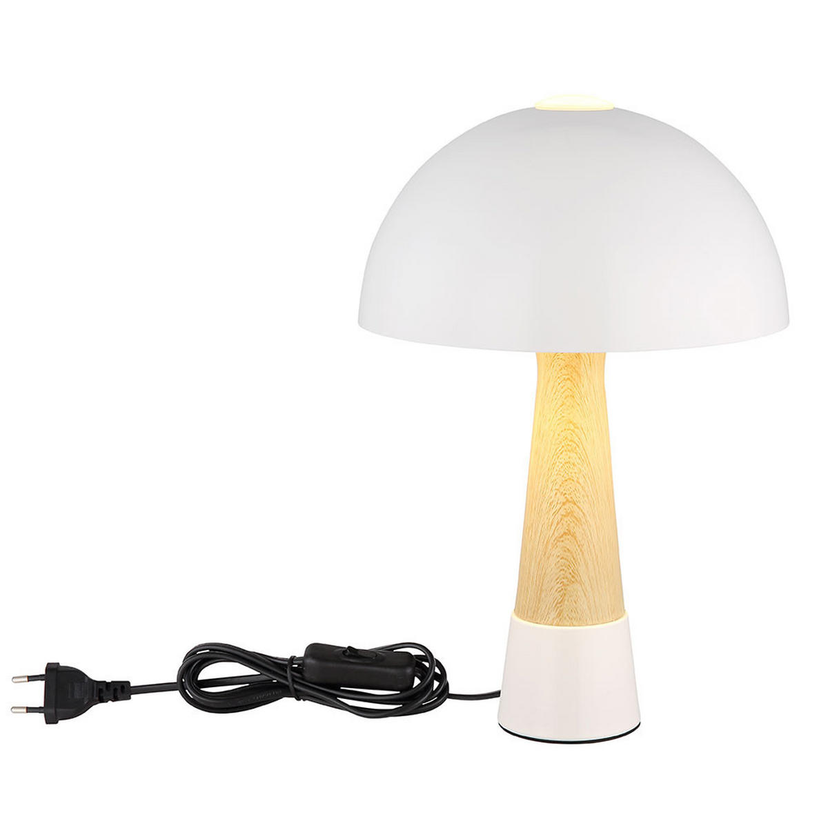 TISCHLEUCHTE Paulin Holzoptik Beige - Beige, Metall (25/25/36.5cm) - Nowa