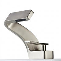 WASCHTISCHARMATUR, 15 x 13 cm, silber - Silberfarben, Metall (25/10/20cm) - Vallsero