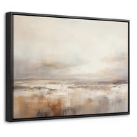 LEINWAND Bilder mit Rahmen - Kunst - Industriell - Grau - Braun - Abstrakt - 40x30 - Sandfarben, Textil (40/30cm) - MuchoWow