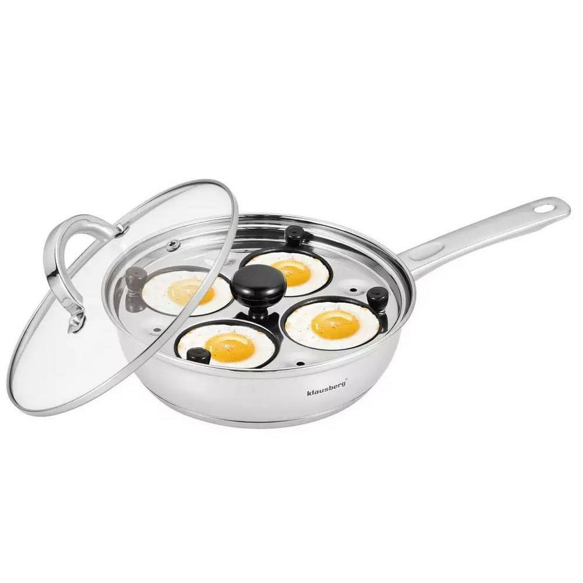 PFANNE Silber 20/20/5.5 cm KB7606 - Silberfarben, Metall (20cm) - Klausberg 