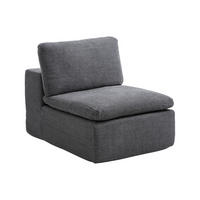 SESSEL - Stoff Anthrazitgrau - CORTOLINE - Anthrazit, Textil (80/83/112cm) - Vente-Unique