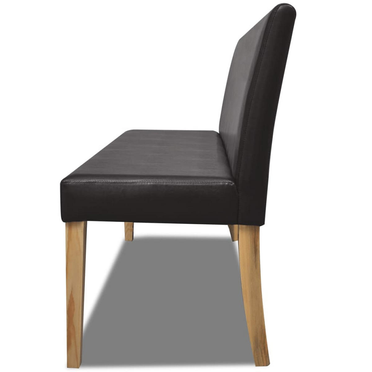 SITZBANK Phil 139,5 cm Dunkelbraun Kunstleder - Dunkelbraun, Leder (139.5/86/50cm) - DELUKE