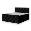 BOXBETT ROVARI 180x200 cm mit Matratze und Topper - Schwarz - Schwarz, Holz (180/200cm) - MASSENO