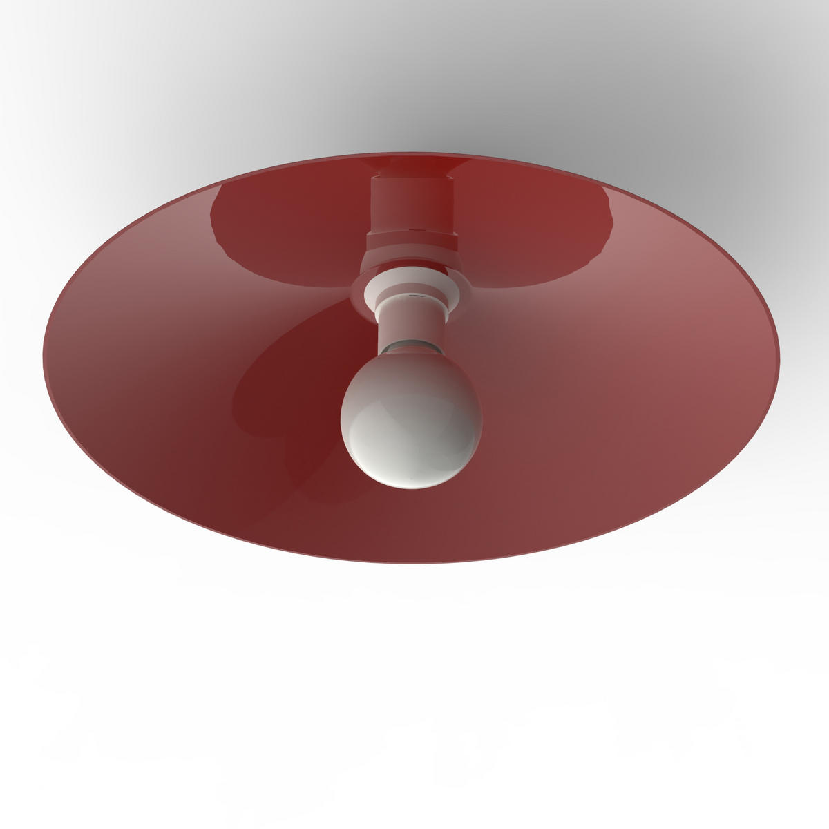 DECKENLEUCHTE - Rot, Metall (40/40/14cm) - Lumicom