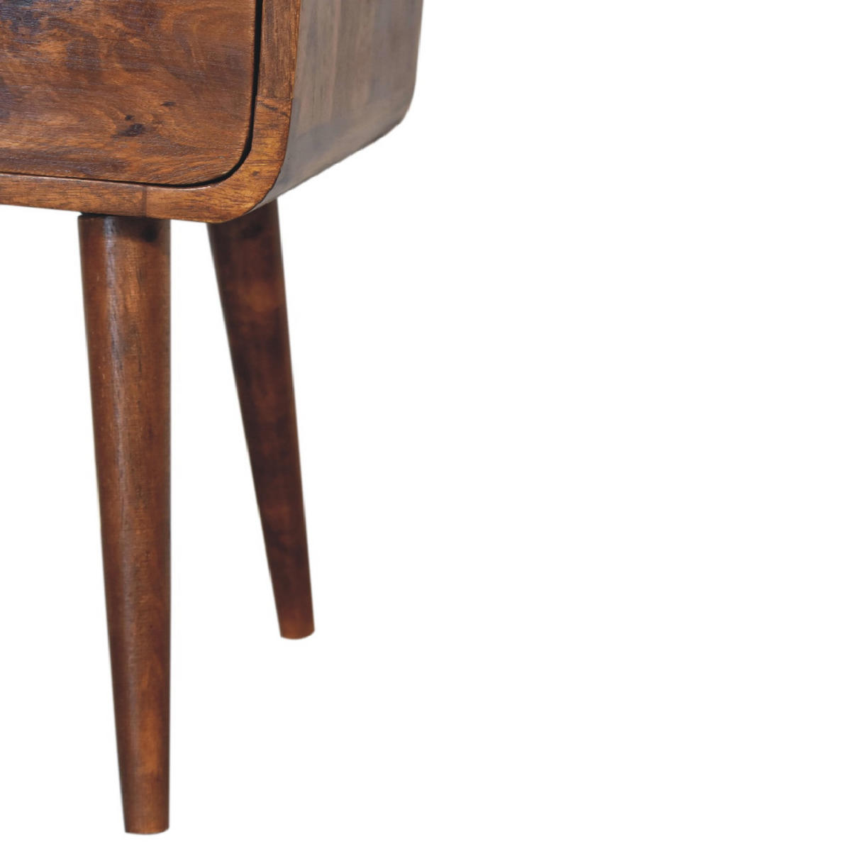 NACHTTISCH mit offener Ablage - Messingfarben/Braun, Holz/Metall (30/55/30cm) - Artisan Furniture