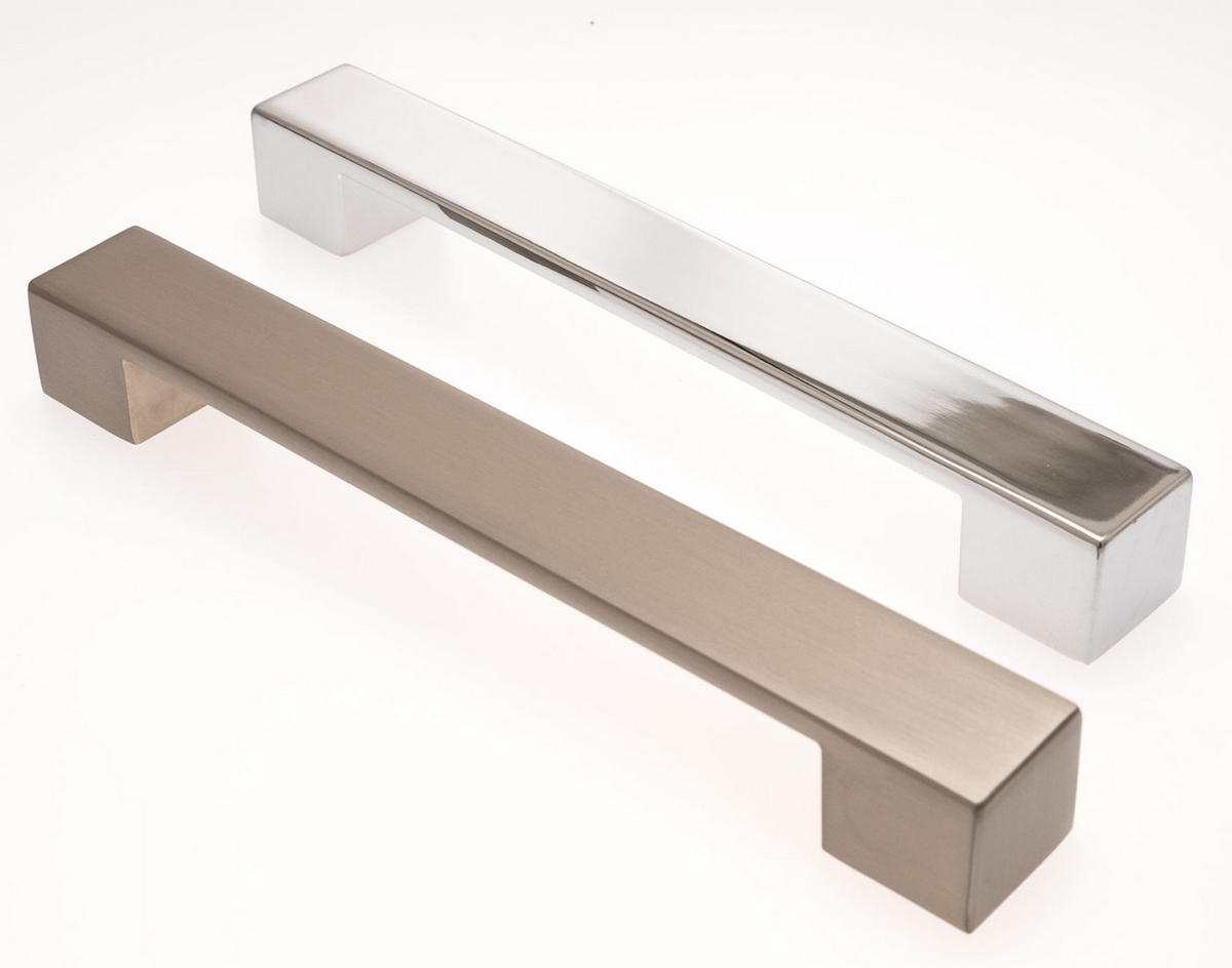 MÖBELGRIFF BA 160mm Küchengriff Chrom glänzend Badezimmer-Griff Badmöbelgriff - Chromfarben, Metall (2.3/2.4/19cm) - Livingpoint24