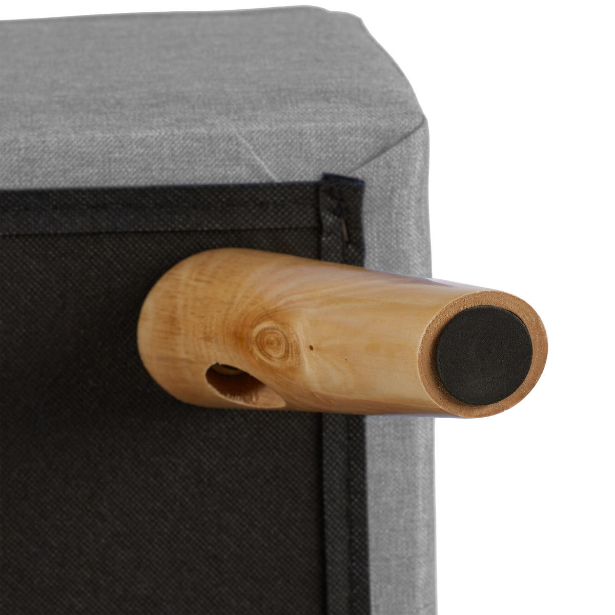 HOCKER - Grau, Holz/Holzwerkstoff (40/40/40cm) - Relaxdays