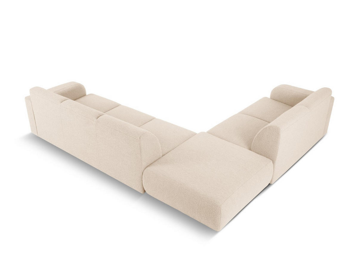 ECKSOFA links Molino aus Boucle beige 6 Sitzplätze - Beige, Textil (250/315cm) - Micadoni