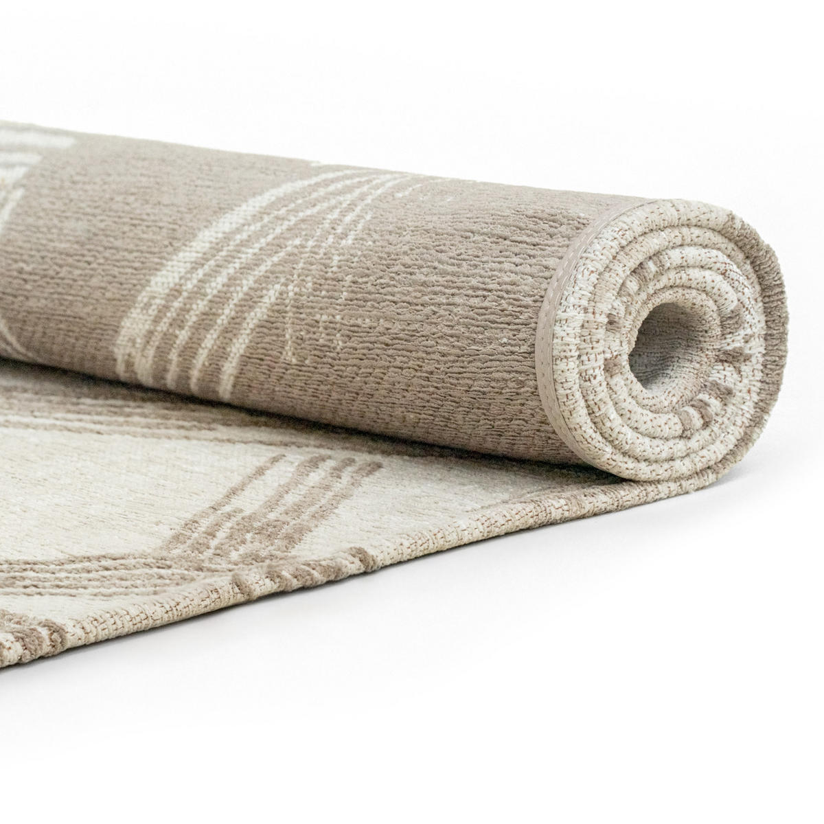 TEPPICH Dune Meditation Kanji 240/340 cm - Weiß, Kunststoff/Textil (240/340cm) - Louis De Poortere