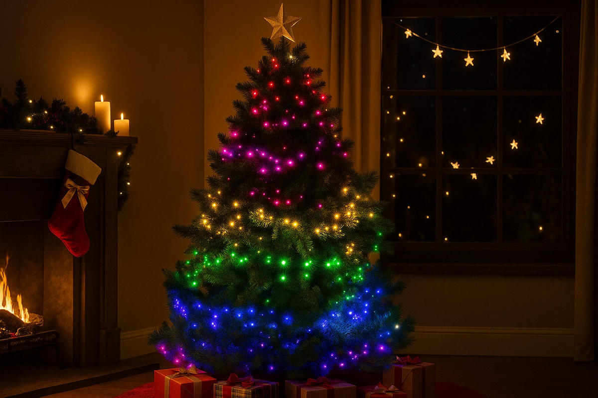 LICHTERKETTE Wassertropfen 400 LED - Multicolor, Kunststoff (800cm) - Home Styling Collection