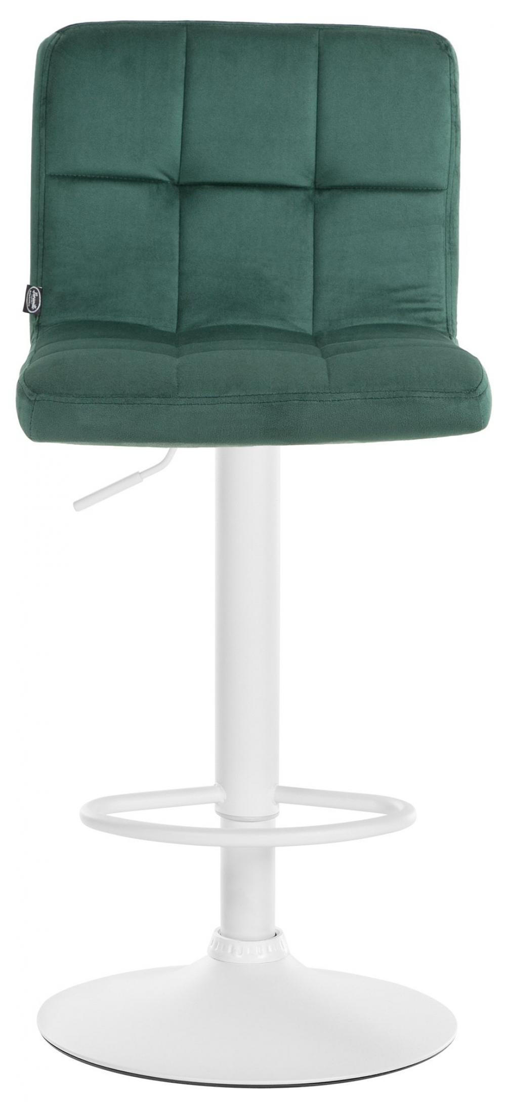 BARHOCKER Samt grün - Weiß/Grün, Textil/Metall (46/94/47cm) - CLP